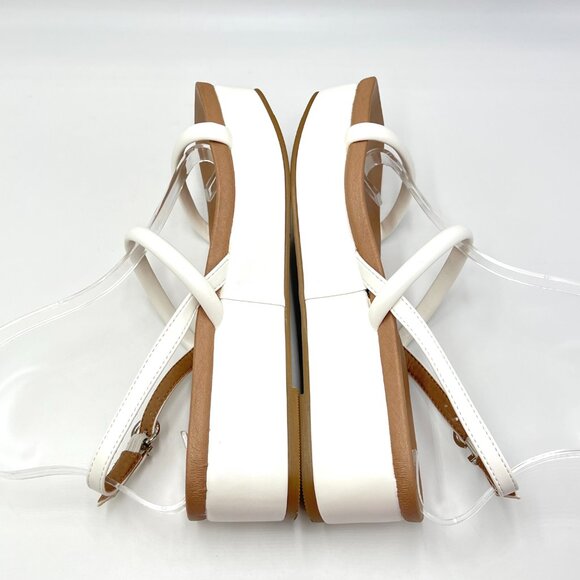 Chinese‎ Laundry Womens Size 6 Skippy White Vegan Leather Platform Sandals Shoes - Picture 8 of 15